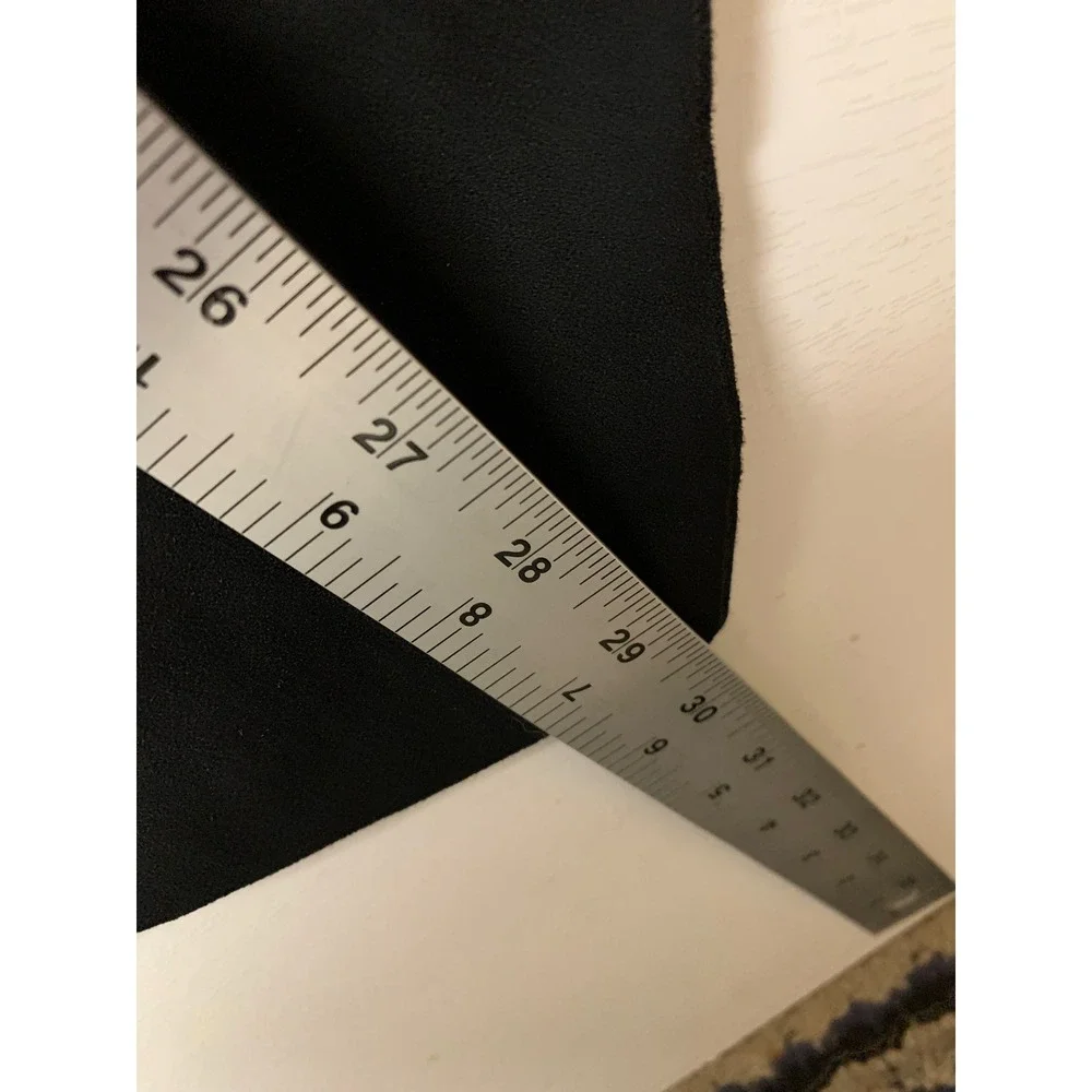 Cynthia Rowley Black Side Stripe Ankle Pants‎ Elastic Waist Tapered Size 10